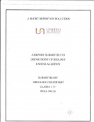 A short report on pollution department of Biology