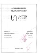 A project work on fountain experiment class -XII