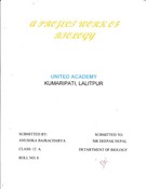 A project work of Biology class -12