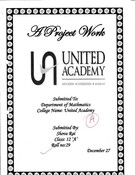 A project work  Mathematics class-XII