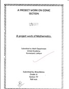 A project work on conic section