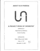 About gun powder ,A project work of Chemistry class -XII