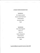 Project work Business studies XII