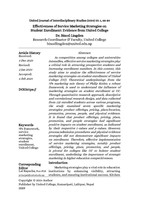 Effectiveness of Service Marketing Strategies on Student Enrollment: Evidence from United College